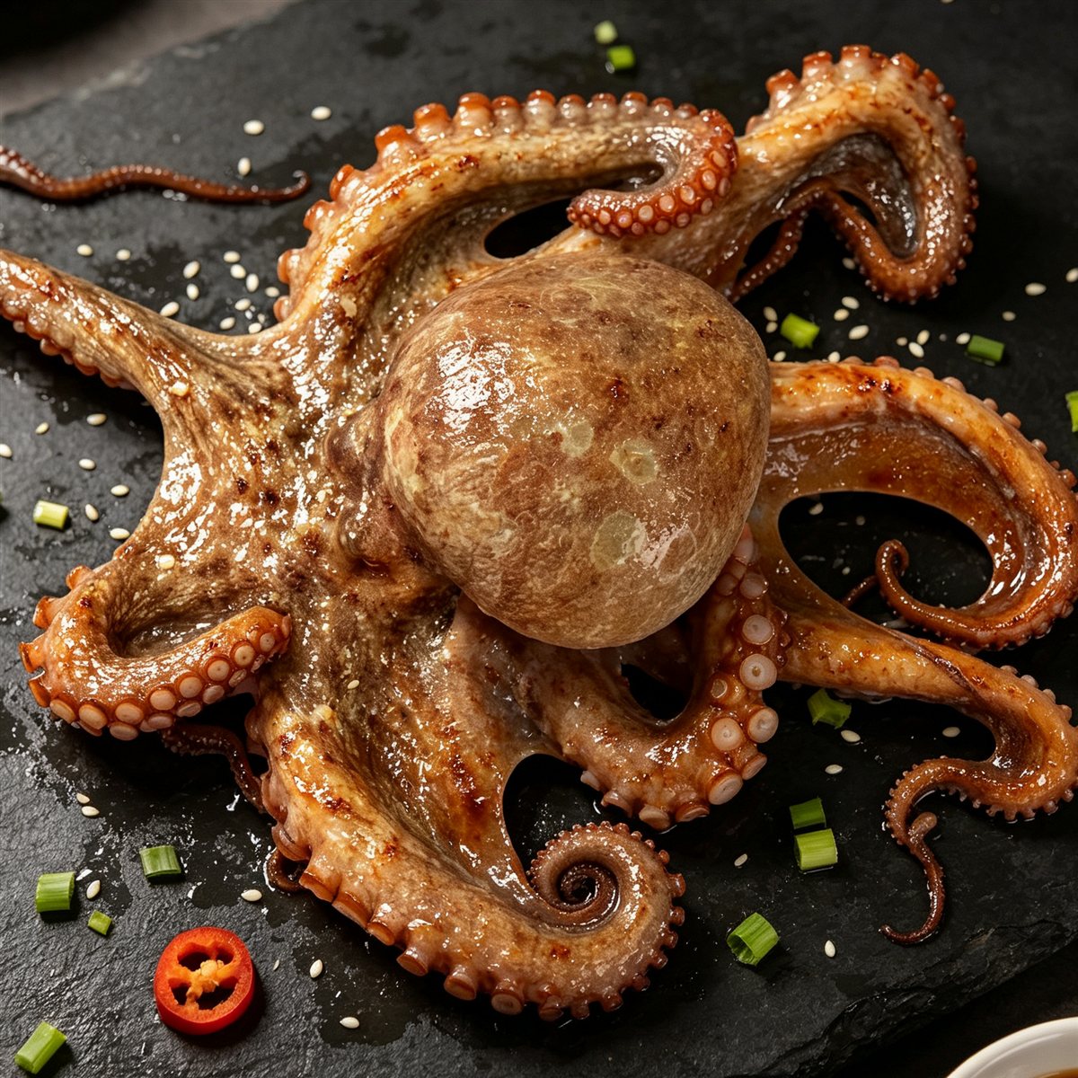 Fresh Whole Octopus, Wild-Caught, Ready to Cook